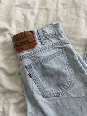 Levi's 505 Orange Tab Light Blue Denim Jeans
